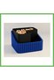 3D-Printed Pistachio Bowl - Dual-Chamber Shell Separator Serving Bowl - Blue and Black GEN01