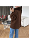 Fur-Trimmed Zippered Knit Jacket - 8702 - Dark Brown (ÖS) - 2