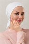2 Pcs Hijab Stitched Combed Cotton Bonnet Non-Slip Cotton Bonnet Gray - White - 3