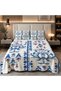 Boho Pattern Flannel 3Pcs Bedding Set, High Quality Flannel Bed Covers - 2