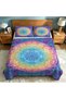 Boho Pattern Flannel 3Pcs Bedding Set, High Quality Flannel Bed Covers - 3