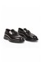 Black Genuine Leather Loafers with Buckle Detail—Stylish Men's Casual Shoes 152-24224 - 3