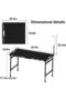 Adjustable Height Folding Camping Table - Black - 2