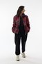 Women's Velvet Jacket with Camel Print and Zipper COC3739