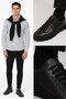 Men's Genuine Leather Sneakers, Black, Casual Shoes, Lace-Up, Orthopedic, Non-Slip Rubber Sole, Casual - 6