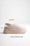Women's beige suede winter slippers with fur lining, back strap, and 5cm thick sole, tr04mk06b. - 2