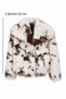 Brown Faux Fur Jacket with Shawl Collar and Leopard Print - 5