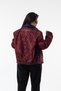 Women's Velvet Jacket with Camel Print and Zipper COC3739 - 4