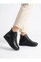Women's black genuine leather orthopedic non-slip sole warm daily boots - 3