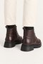 Women's Dark Brown Leather Winter Daily Boots with Thick Soles TR01MK05F - 6