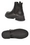 Black Women's Chelsea Boots with Thick Soles and Side Elastic, Style 418111 - 5