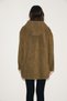 Souci hooded half-zip sweatshirt with a short front and long back, comfortable khaki color. - 6