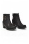 Women's Heeled Zip-Up Boots with Black Emerald Buckle Detail, 517078 - 4
