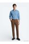 Blue Solid Regular Fit Long-Sleeved Woven Casual 100% Cotton Shirt 10161122-300 - 2