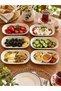 Handmade 15x7 cm Set of 6 Ceramic Breakfast Sauce Dishes and Cookie Dishes in a Boat Shape - 3