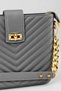 Sidney Women's Quilted Hand and Shoulder Bag—Gray - 4
