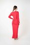 Modal Stone-Studded Fabric Dress with Knot Detail - Red - 5