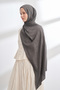 SOLEA JACQUARD ICON PATTERNED SCARF - CHARCOAL GREY - 3