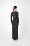Modal Stone-Studded Fabric Dress with Knot Detail - Black - 5