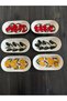 Handmade 15x7 cm Set of 6 Ceramic Breakfast Sauce Dishes and Cookie Dishes in a Boat Shape - 7