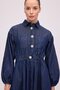 Denim Dress with Button Detail - 5