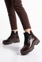 Patent Leather Women's Lace-Up Boots with Zipper, Elastic Laces, and Non-Slip Soles 112 - 3