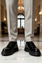 Men's Lace-Up Patent Leather Casual Classic Derby Shoes with Thick Soles, Lined, Non-Slip Outsoles, and Comfortable Fit - 2
