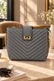 Sidney Women's Quilted Hand and Shoulder Bag—Gray - 2