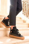 Women's Black Lace-Up Sneaker Boots 669267 - 2