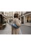 Soft Leather Blue Shoulder Bag with Gold Accents—Women's Casual Chic Baguette Bag GEN01 - 3