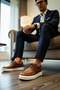 Men's Lace-Up Casual Classic Sneakers with Non-Slip Sole, Comfortable, for All-Season Use, Modern - 3