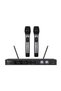 Set microfon wireless UHF, receptor plus două microfoane wireless