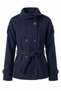 Mock Neck Coat with Belt—Navy BLUE NAVY BLUE