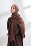 SOLEA JACQUARD NORA PATTERNED SHAWL - DARK COFFEE - 2
