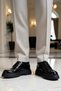 Men's Lace-Up Patent Leather Casual Classic Sneakers with Non-Slip Outsole, Comfortable for All-Season Wear - 3