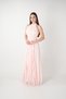 Chiffon Fabric Halter Neck Dress with Flounce Detail - Pudra - 2