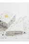 Gold and Black Star-Patterned White Gift Wrap, 70x100 cm, 10 Sheets | Elegant Gift Wrapping and Decorative Packaging Paper