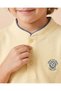 Boys Yellow Mandarin Collar Polo - 3