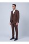 Dark Brown Regular-Fit 6-Drop Pointed-Collar Men’s Vest Set Suit - 2