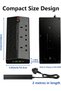 Electrical Power Strip, Extension Cord Plug 10 UK Socket & USB A&C, 2M, 15° - 2