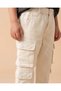 Boys Ivory Baggy Cargo Trousers - 3