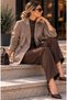 4S WOMEN Women's Double-Breasted Oversized Suede Jacket - 5
