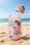 Mermaid Swimsuit Bikini + Mermaid Cap 2-Piece Set Beach Wear Girl Children's Swimsuit Bikini