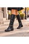 Women's Genuine Leather Knee-High Boots with Warmly Lined Construction - 4