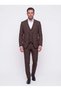 Dark Brown Regular-Fit 6-Drop Pointed-Collar Men’s Vest Set Suit