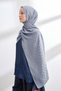 SOLEA JACQUARD NORA PATTERNED SCARF - DENIM BLUE - 2