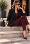 4S WOMEN Women's Double-Breasted Oversized Suede Jacket - 3