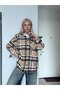Plaid Pattern Oversize Drop Shoulder Pocketed Buttoned Long Sleeve Lumberjack Woven Shirt Aw26Go0001 - 4
