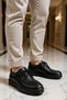 Men's Lace-Up Leather Casual Sneakers with Non-Slip Sole—Comfortable, Relaxed, Modern, Seasonal - 2