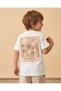 Boys White Printed T-Shirt - 4